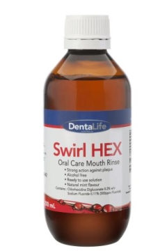 Swirl HEX Chlorhexidine 0.2% oral care mouth rinse (200mL)