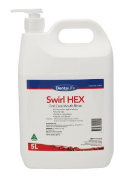 Swirl HEX Chlorhexidine 0.2% oral care mouth rinse (5L)