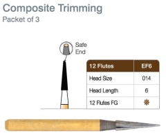 Tungsten Carbide Bur Composite Trimming EF6