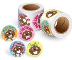 Bucky Beaver Check-up Stickers (100)