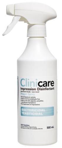 Clinicare Impression Disinfectant 500 mL Spray Bottle