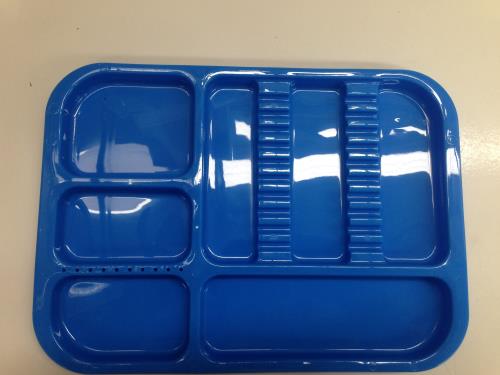 N651 DIVIDED TRAY BLUE Independent Dental Supplies
