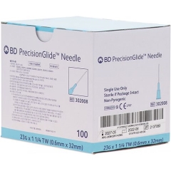 BD NEEDLE 23G 1-1/4IN TW (100)